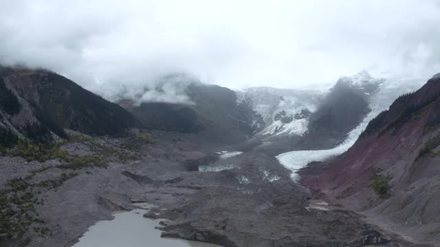 西藏山谷中的冰川视频素材