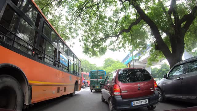 印度新德里交通拥挤视频下载