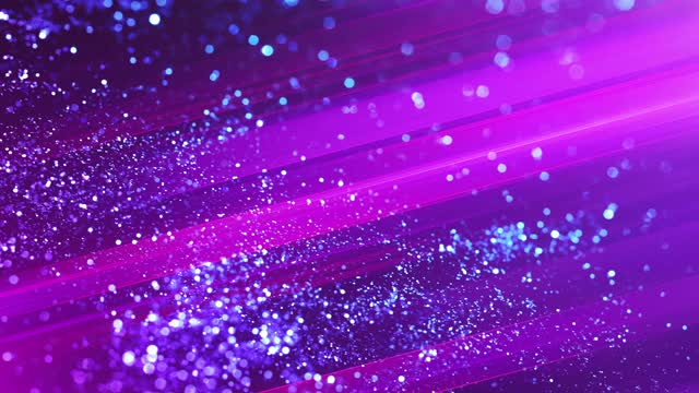 粒子和光束-紫色，粉红色-抽象背景动画-可循环视频下载