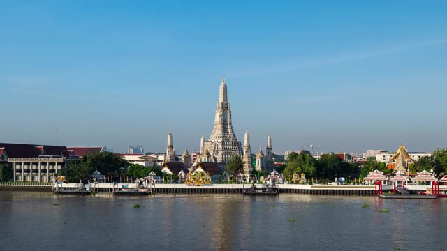 泰国曼谷湄南河旁的卧佛寺视频素材