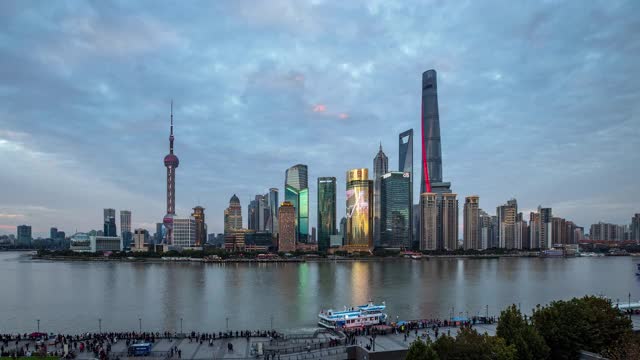 上海黄昏时光流逝视频素材