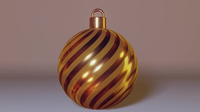 圣诞球概念的3D渲染视频素材