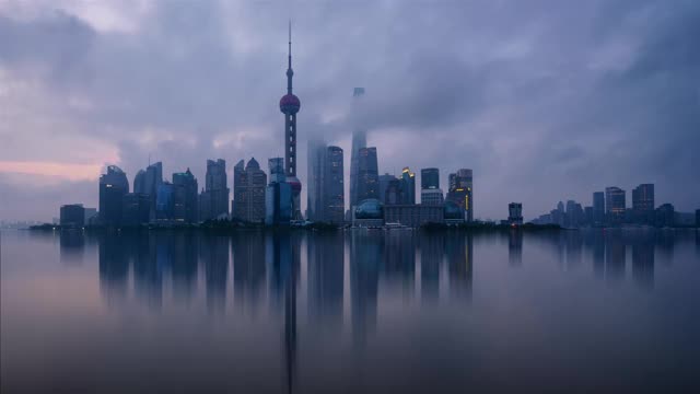 黎明,延时摄影,上海,浦西视频素材