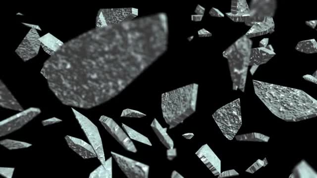 砖墙破碎循环动画视频素材