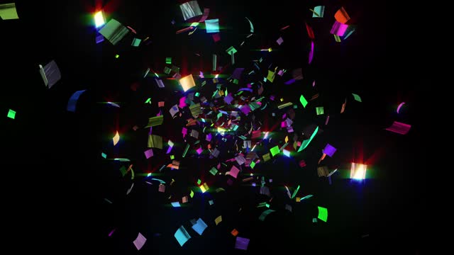 抽象的纸屑粒子周年动画视频素材