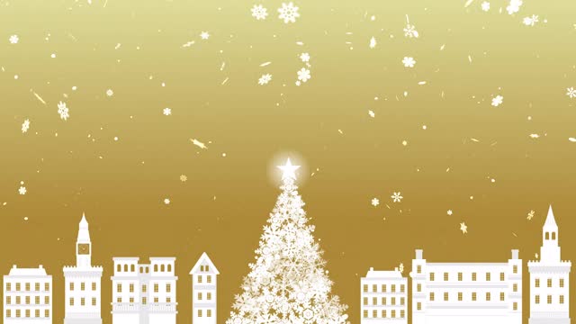 圣诞背景景观动画视频素材