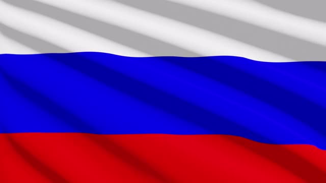 俄罗斯联邦国旗，3D动画。视频素材
