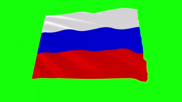 俄罗斯联邦国旗，3D动画。视频素材