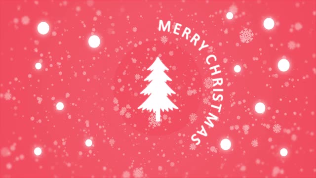 4K圣诞动画-红色背景视频下载