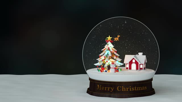 圣诞雪花球循环4K视频下载