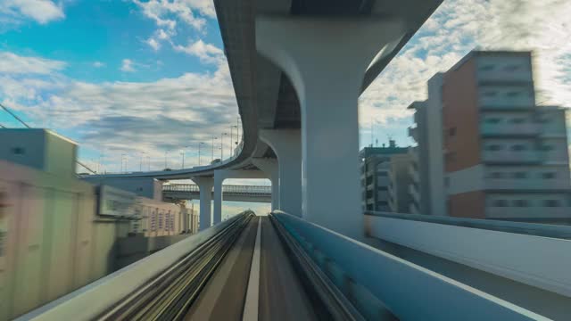 东京自动列车延时视频素材