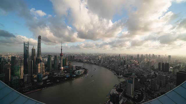 上海黄昏时光流逝视频素材