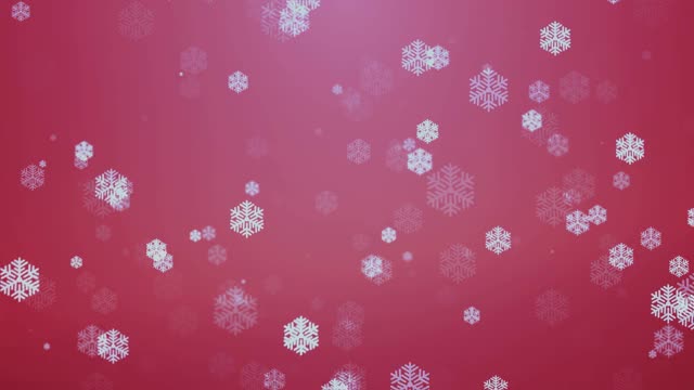 圣诞雪花背景|可循环股票视频视频素材