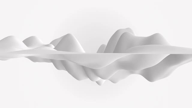 波型孤立在白色背景视频素材