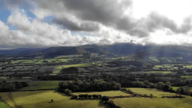 空中俯瞰威尔士风景视频下载
