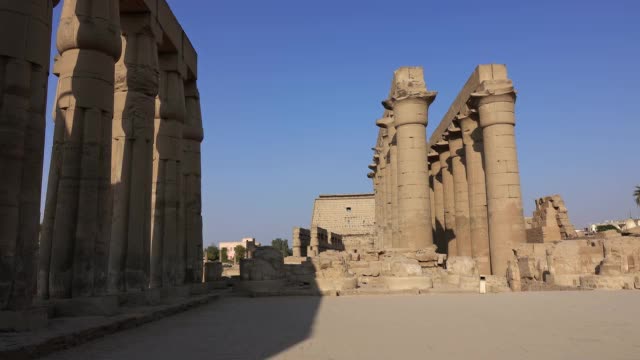 埃及卢克索的卢克索神庙视频素材