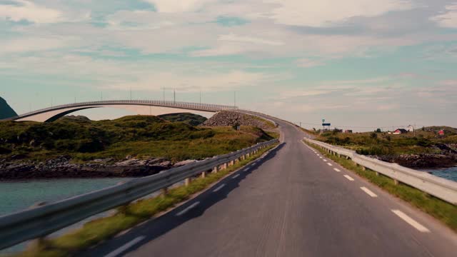 挪威的大西洋路视频素材
