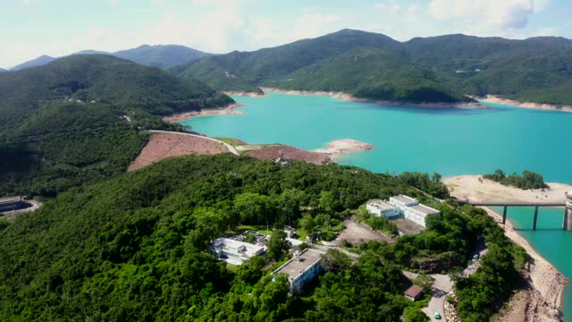 香港西贡村岛上的无人机照片视频素材
