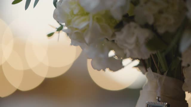 CU新娘美丽的花束视频下载