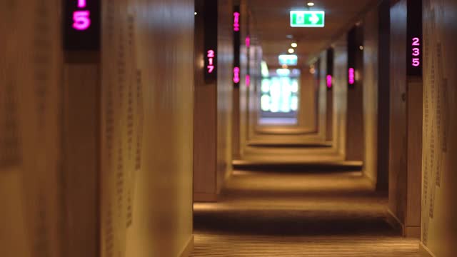 酒店的走廊视频素材
