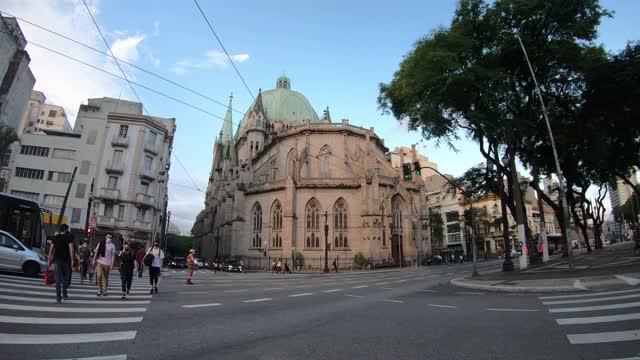 Sé大教堂，São圣保罗-巴西视频下载
