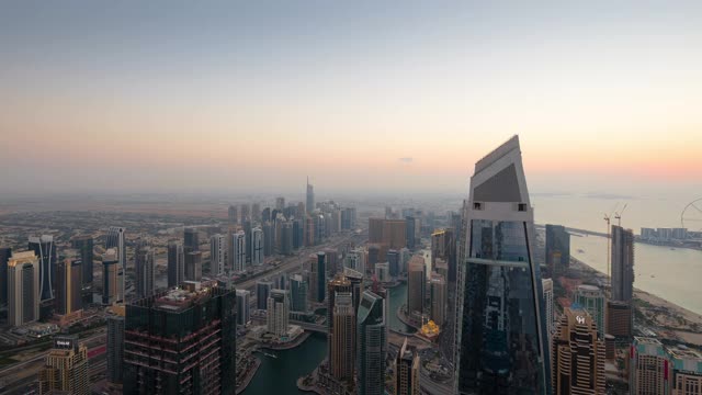 T/L WS迪拜城市景观日落，阿联酋视频下载