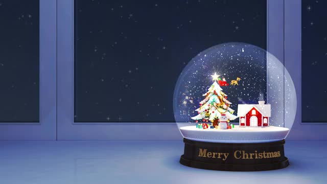 圣诞雪花球循环4K视频下载