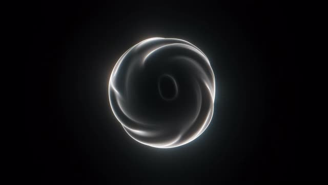 抽象球面形式孤立在黑色背景上视频素材
