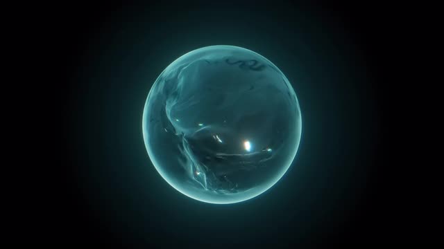 抽象水球三维形状视频素材