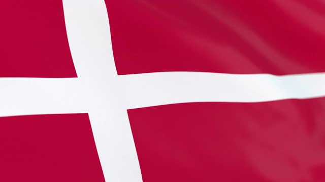 丹麦的旗帜循环视频素材