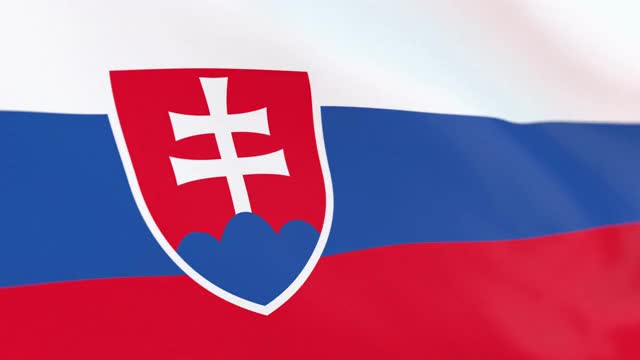 斯洛伐克的国旗环行视频素材