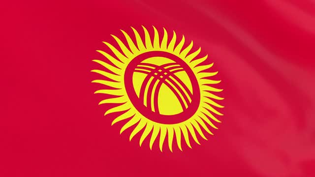 吉尔吉斯斯坦循环的标志视频素材