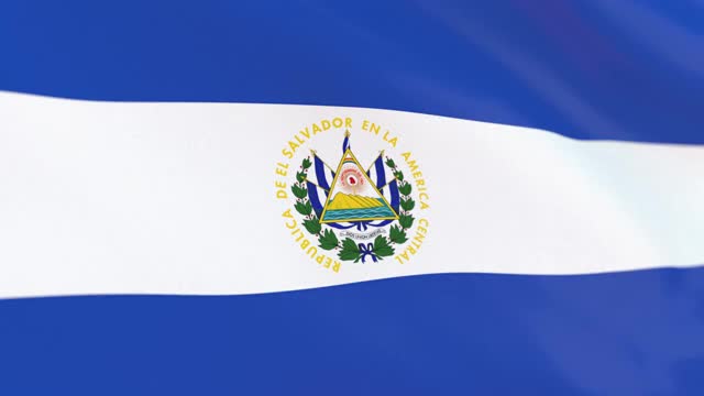 萨尔瓦多的旗帜循环视频素材