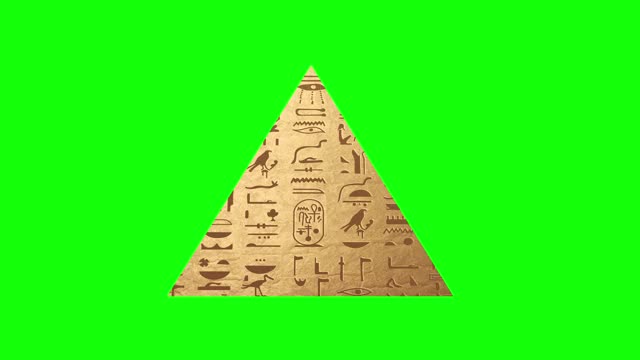 开罗吉萨金字塔墓，象形文字上的古埃及石雕背景视频下载