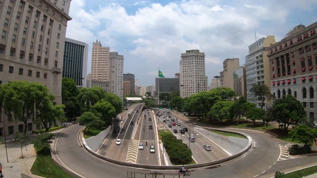 国旗广场，São圣保罗，巴西视频下载