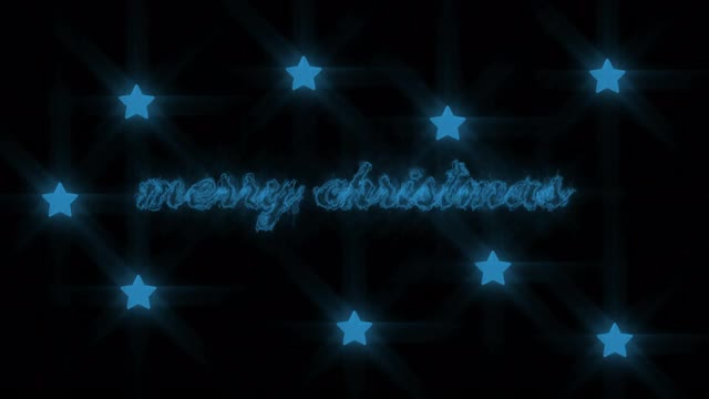 4K圣诞快乐(蓝色)动画|可循环视频下载