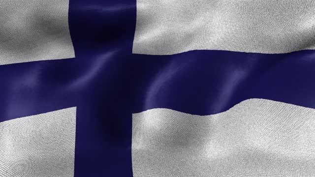 带有足球的芬兰国旗视频下载