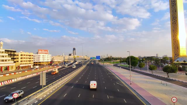 阿联酋迪拜卡拉马附近的路视频下载