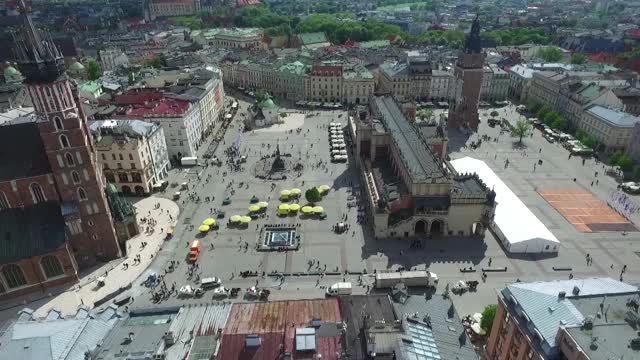 克拉科夫的市场广场视频下载