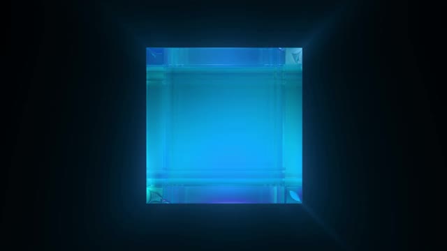 玻璃立方体4K环路Alpha通道视频素材