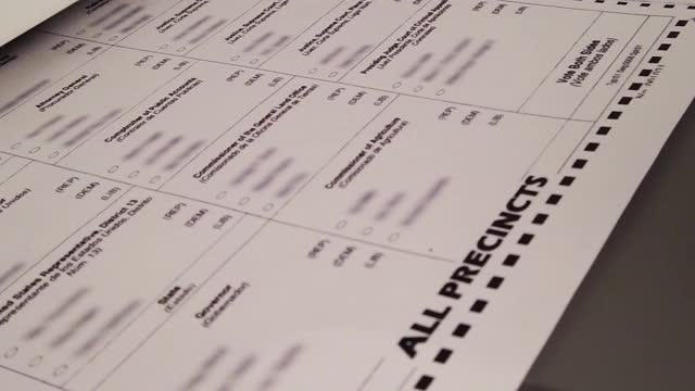 美国大选通过数字计票机处理选票慢动作视频系列视频下载