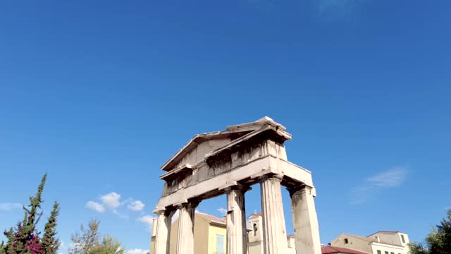 希腊雅典古罗马集市的超缩视频视频素材