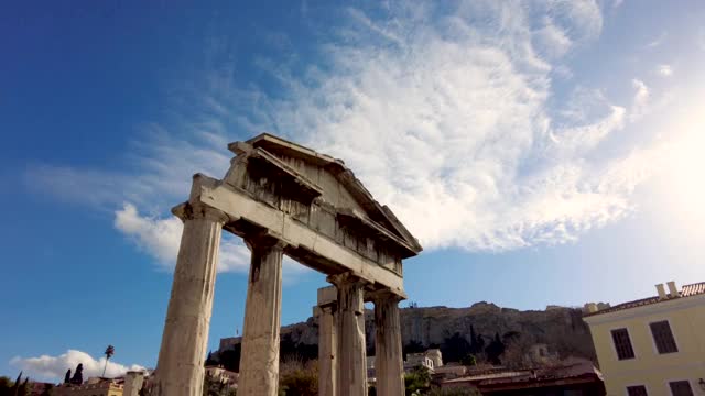 希腊雅典古罗马集市的超缩视频视频素材