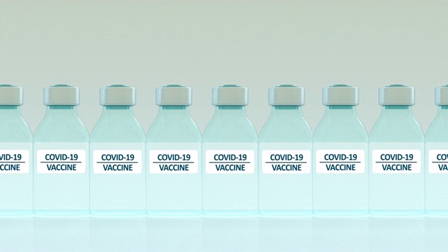 新型冠状病毒疫苗3D无缝瓶、4K视频。视频下载
