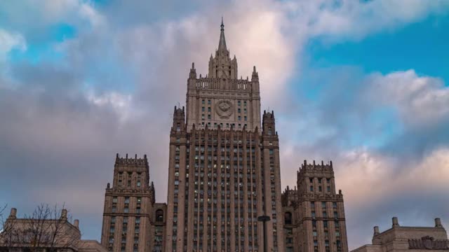莫斯科的延时政治建筑视频素材