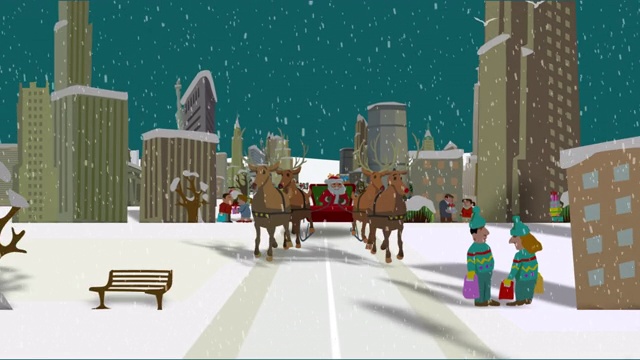 圣诞老人穿过纽约视频下载