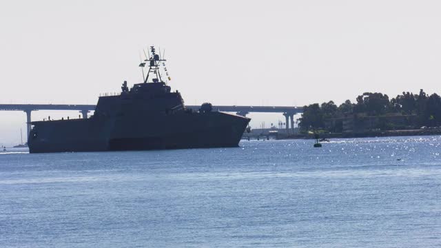 圣地亚哥港的濒海战斗美国海军战舰视频素材