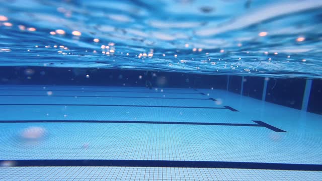 水下亚洲印度运动员游泳蝶泳式视频下载