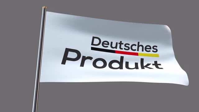 德国国旗。Alpha频道将包括下载4K苹果ProRes 4444文件视频素材