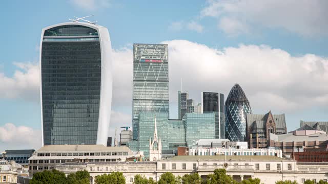伦敦金融城金融区电汇视频素材